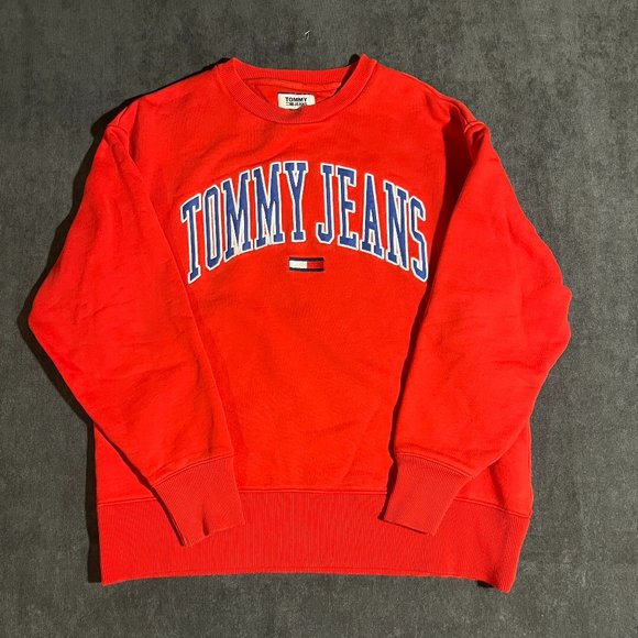 Tommy Hilfiger Other - Tommy Jeans Red Embroidered Pullover (L)